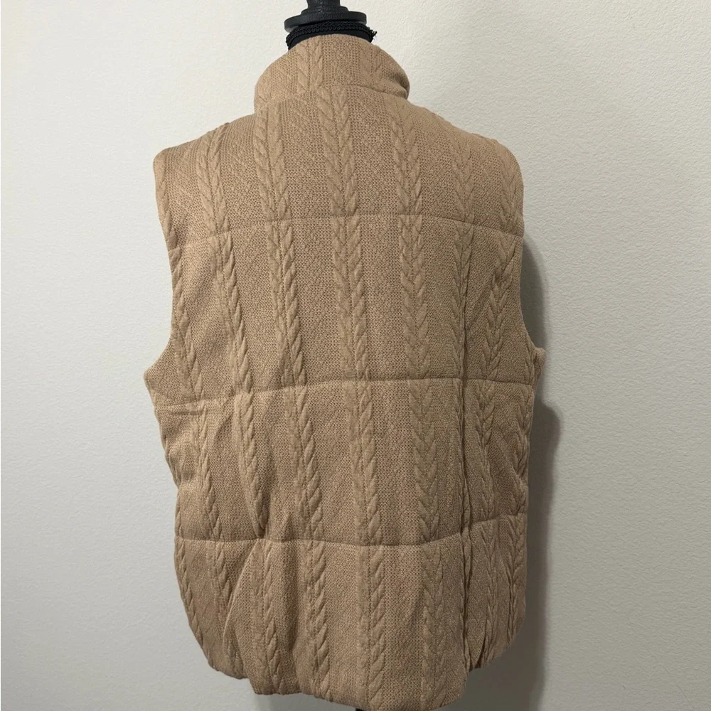 NWT Hem & Thread Womens Brown vest v5